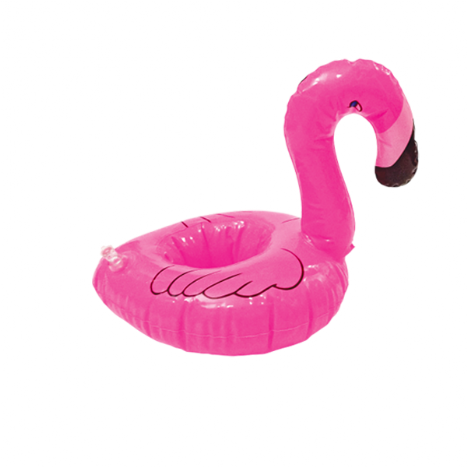 figura inflable para vaso en forma de flamingo