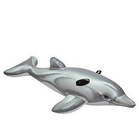 montable inflable con forma de delfin montable inflable con forma de delfin gris