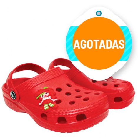 sandalias infatiles y juveniles sandalias tipo croc rojas