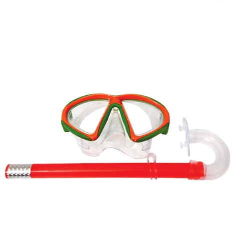 snorkel y googles snorkel y goggles para nadar color rojo en bolsa